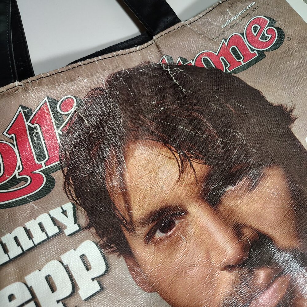 Rolling Stone Johnny Depp Magazine Bag Cover 2005 Tote Shoulder Bag Vinyl - Picture 3 of 5